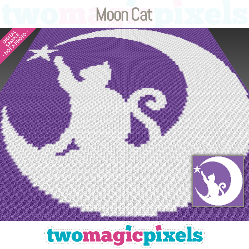 Moon Cat by Two Magic Pixels
