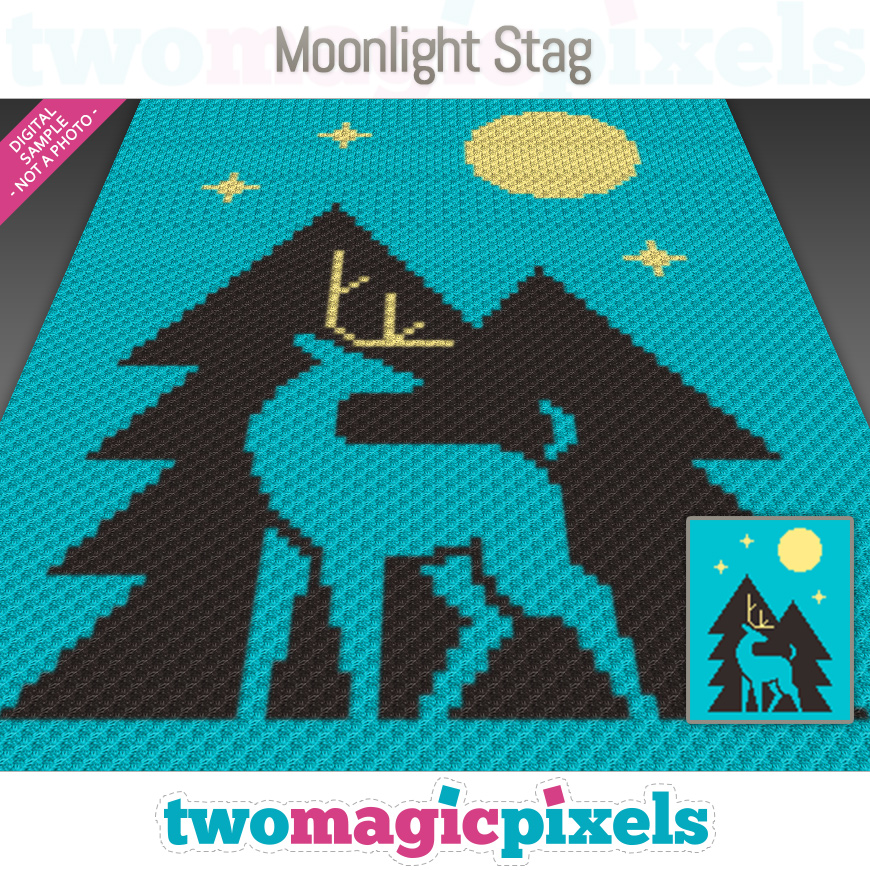 Moonlight Stag by Two Magic Pixels