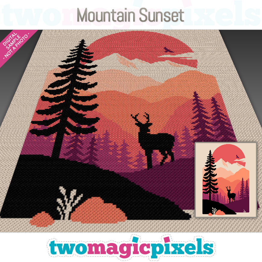 Mountain Sunset by Two Magic Pixels