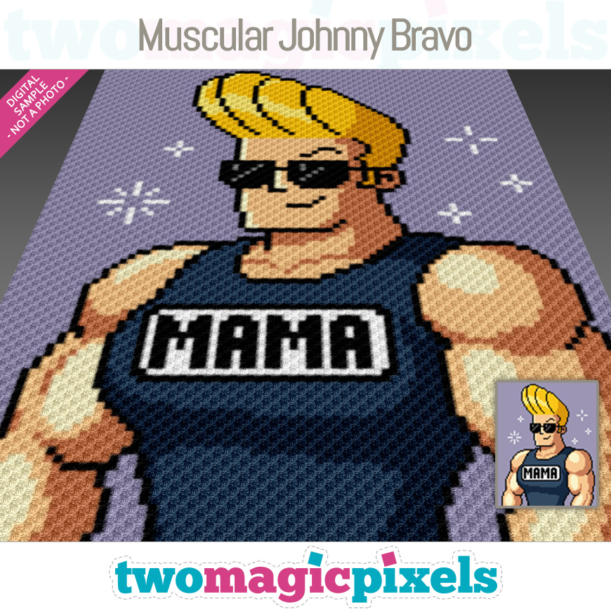 Muscular Johnny Bravo by Two Magic Pixels