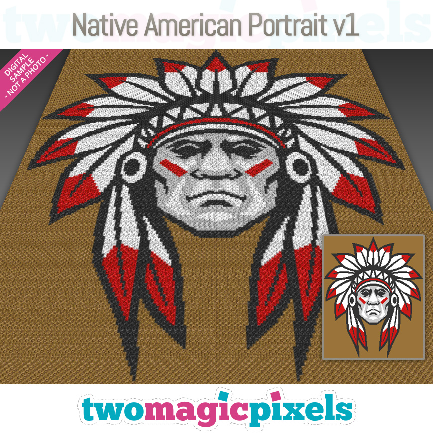 Native American Portrait v1 by Two Magic Pixels