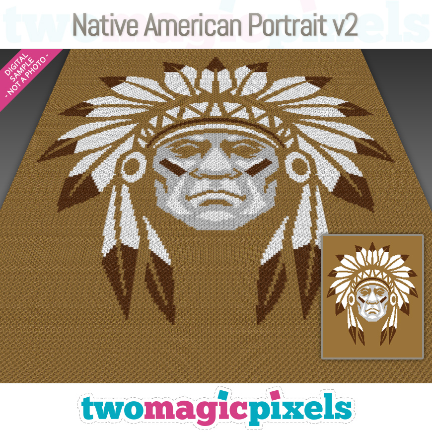Native American Portrait v2 by Two Magic Pixels