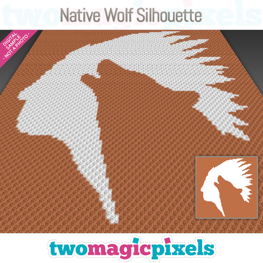 Native Wolf Silhouette by Two Magic Pixels
