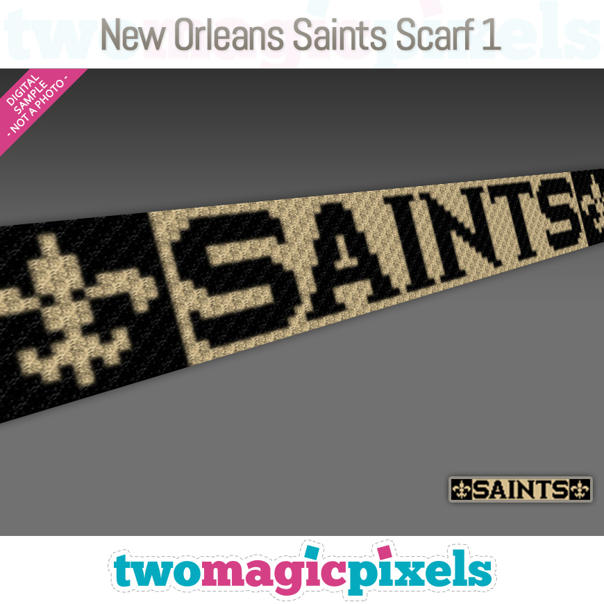 New Orleans Saints Scarf 1 by Two Magic Pixels