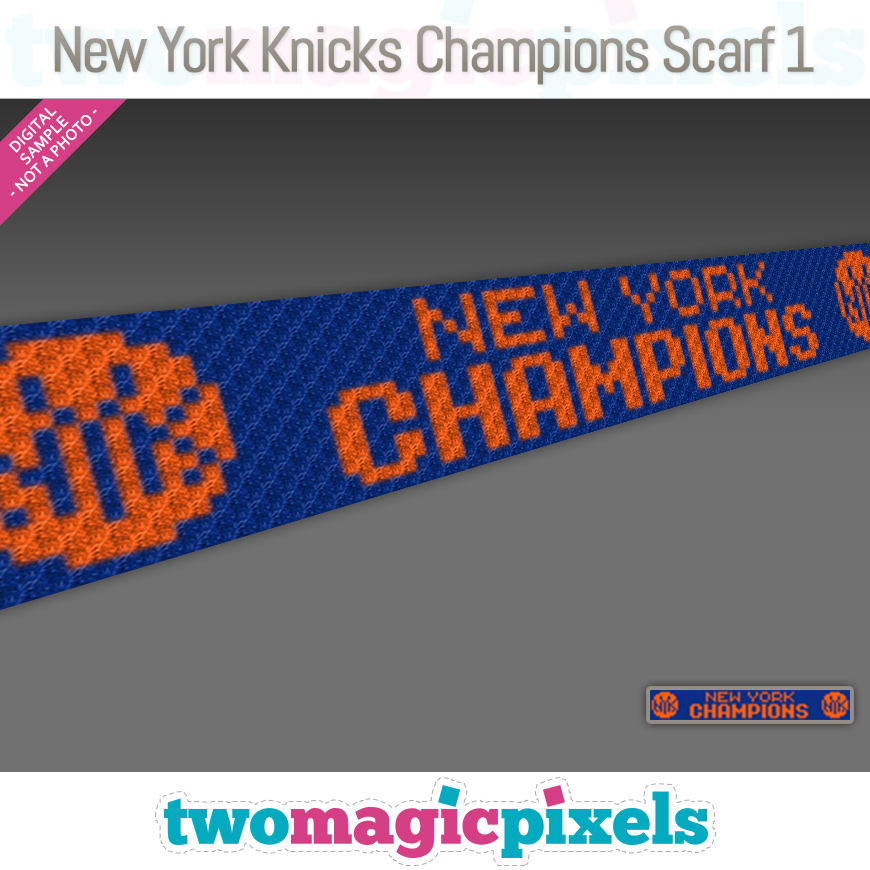New York Knicks Champions Scarf 1 by Two Magic Pixels