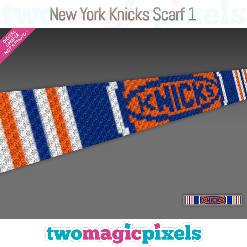 New York Knicks Scarf 1 by Two Magic Pixels