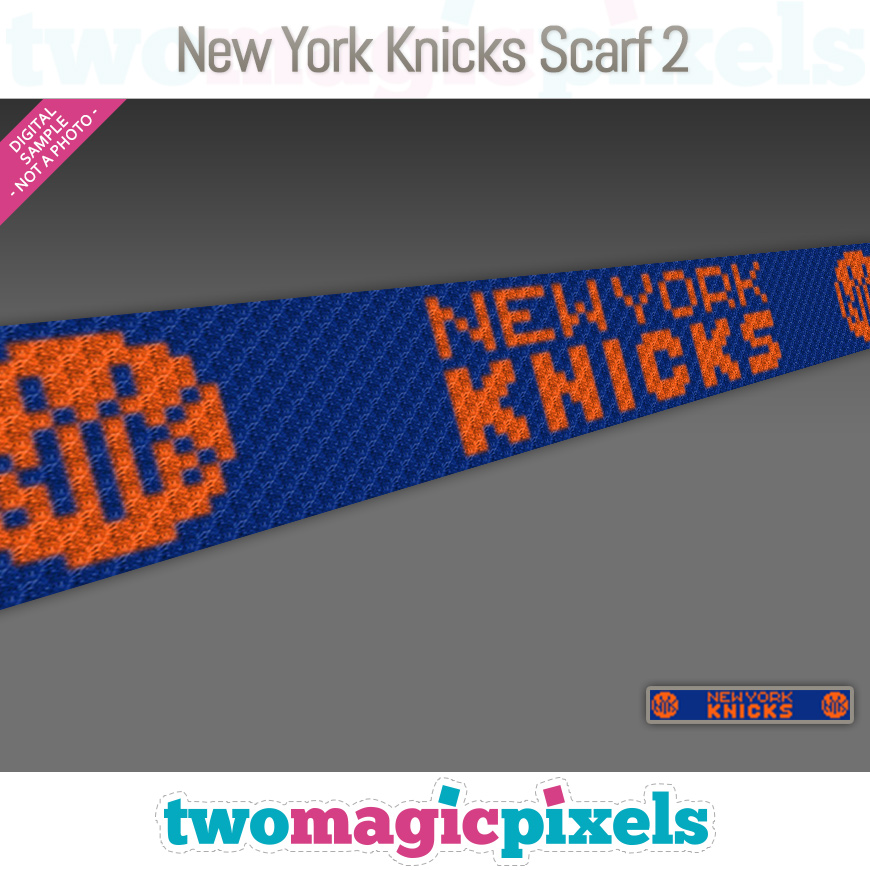 New York Knicks Scarf 2 by Two Magic Pixels