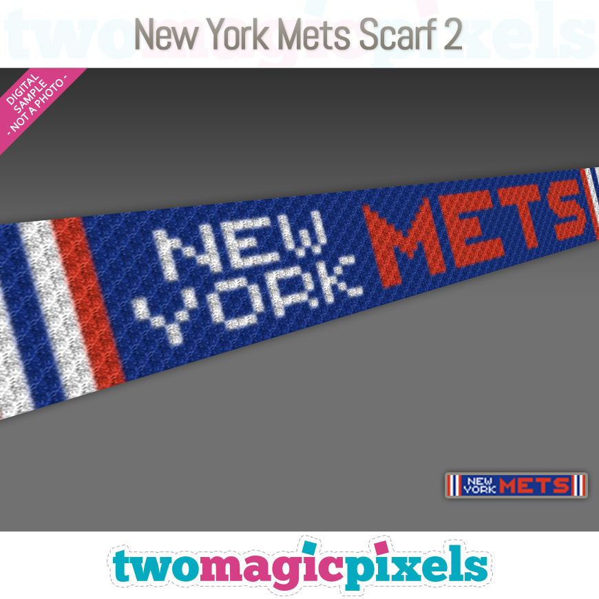 New York Mets Scarf 2 by Two Magic Pixels