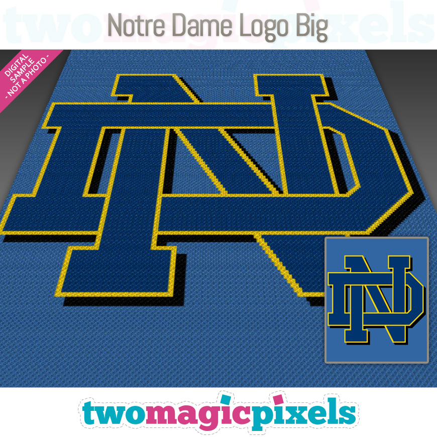Notre Dame Logo Big by Two Magic Pixels