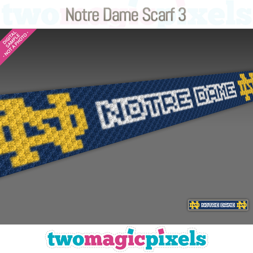 Notre Dame Scarf 3 by Two Magic Pixels