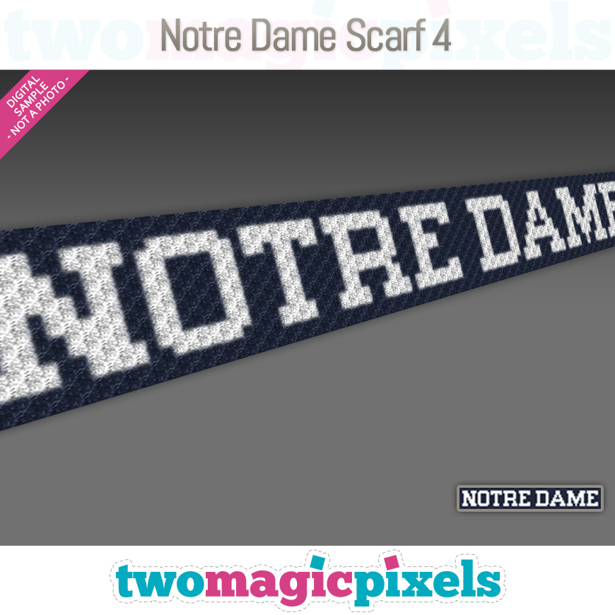 Notre Dame Scarf 4 by Two Magic Pixels