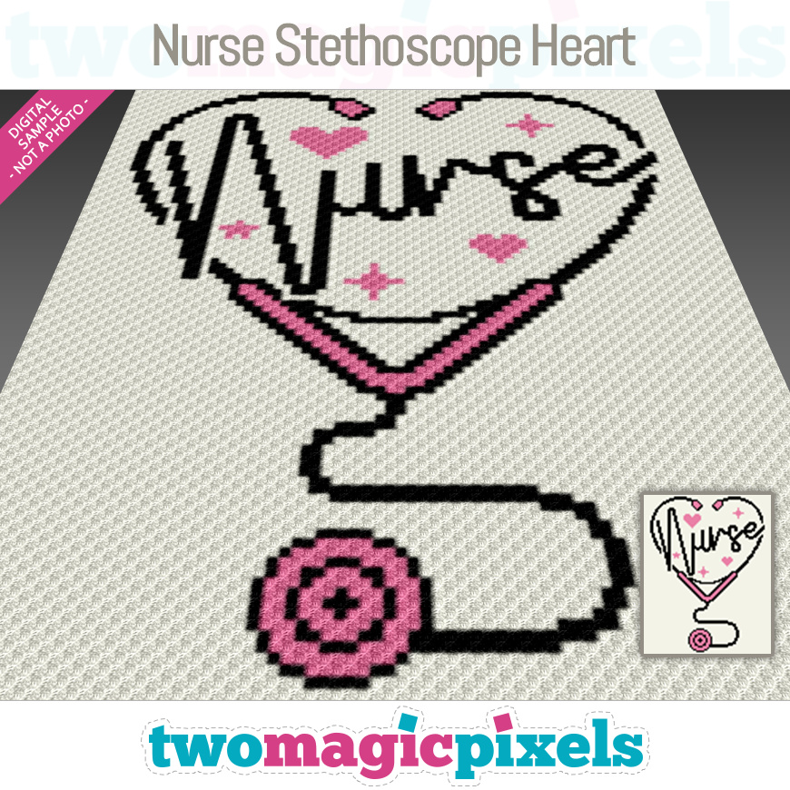 Nurse Stethoscope Heart by Two Magic Pixels