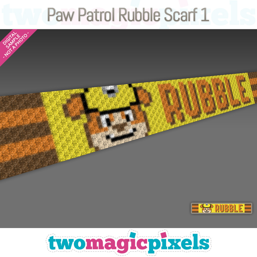 Paw Patrol Rubble Scarf 1 by Two Magic Pixels