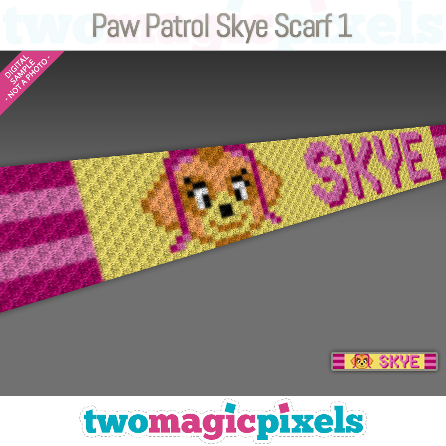 Paw Patrol Skye Scarf 1 by Two Magic Pixels