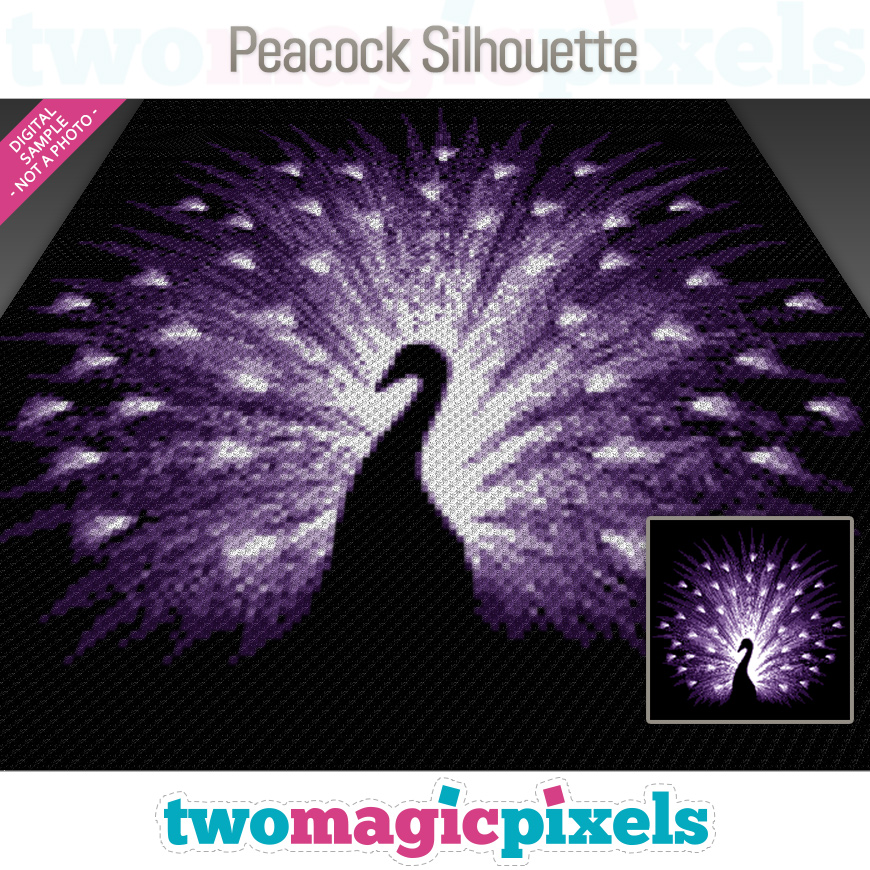 Peacock Silhouette by Two Magic Pixels