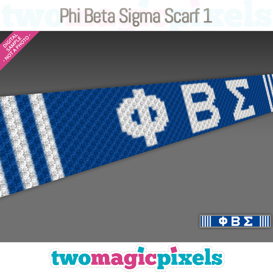 Phi Beta Sigma Scarf 1 by Two Magic Pixels