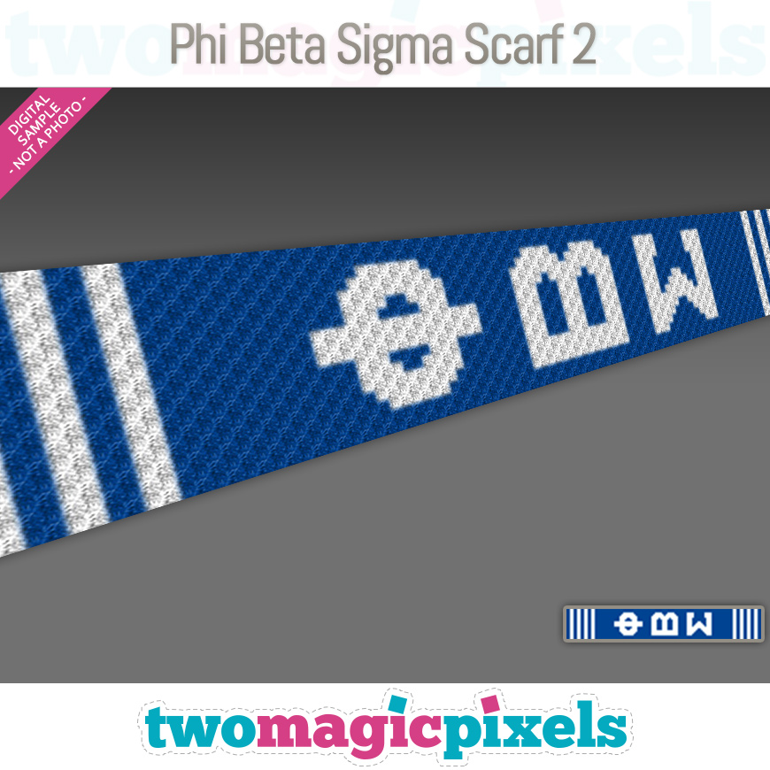 Phi Beta Sigma Scarf 2 by Two Magic Pixels