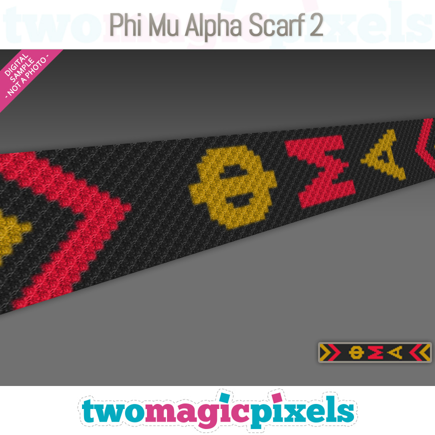 Phi Mu Alpha Scarf 2 by Two Magic Pixels