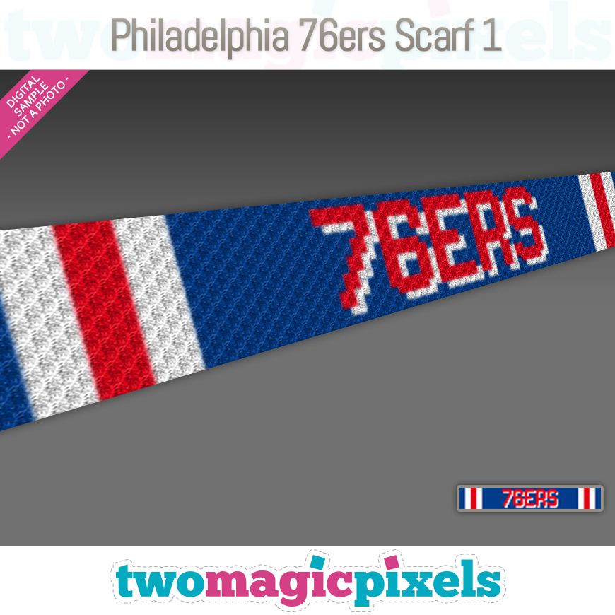 Philadelphia 76ers Scarf 1 by Two Magic Pixels