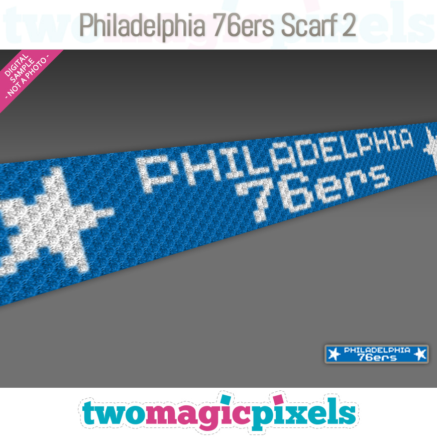 Philadelphia 76ers Scarf 2 by Two Magic Pixels