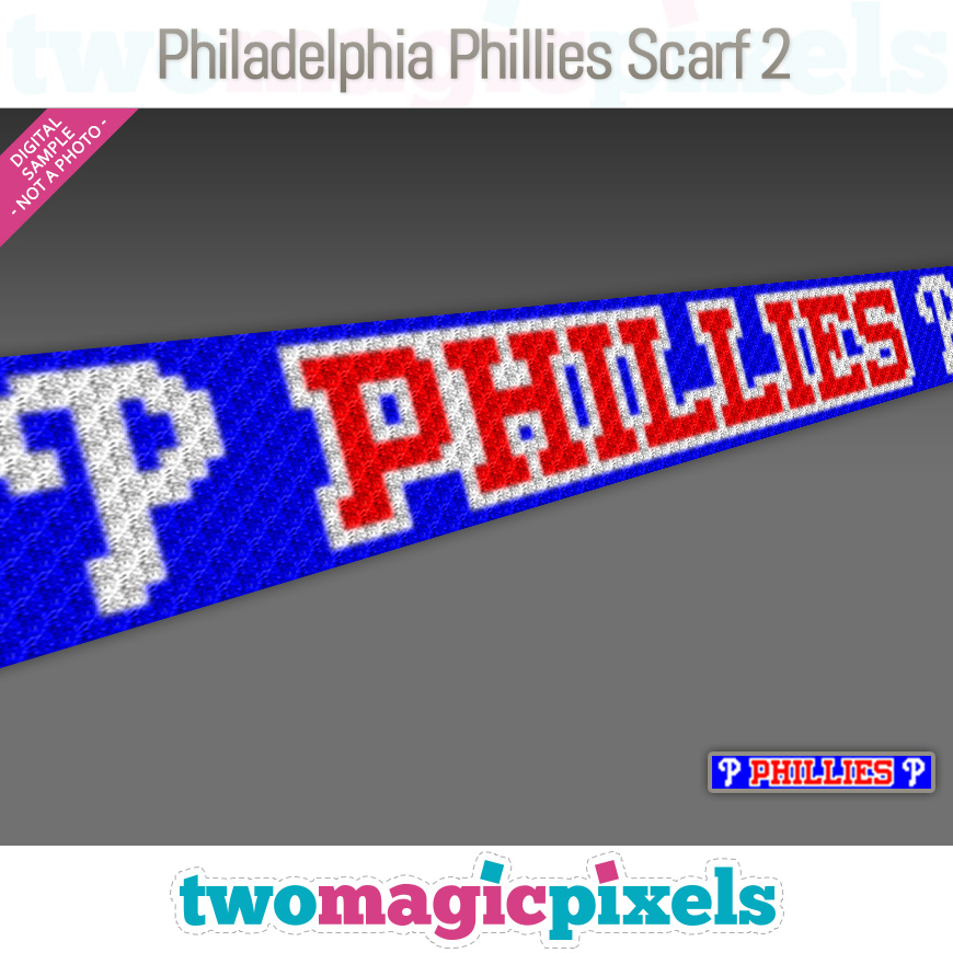 Philadelphia Phillies Scarf 2 by Two Magic Pixels