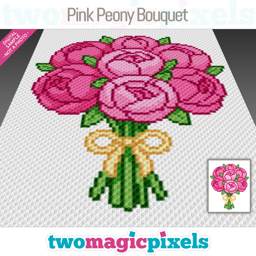 Pink Peony Bouquet by Two Magic Pixels