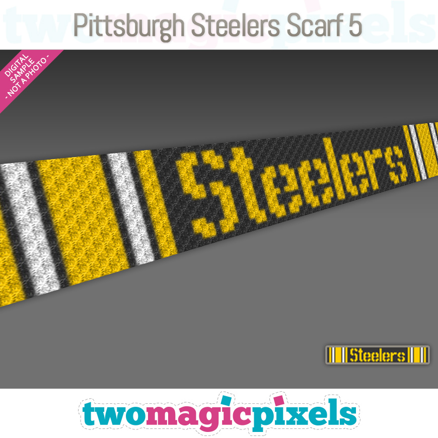 Pittsburgh Steelers Scarf 5 by Two Magic Pixels