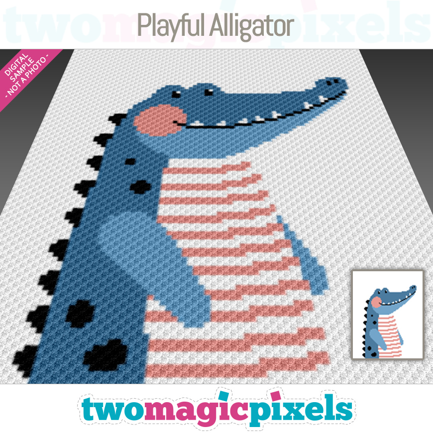 Playful Alligator by Two Magic Pixels