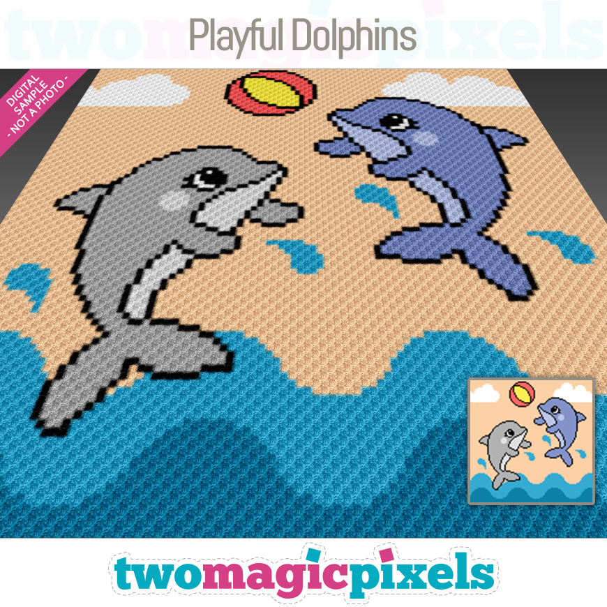 Playful Dolphins by Two Magic Pixels