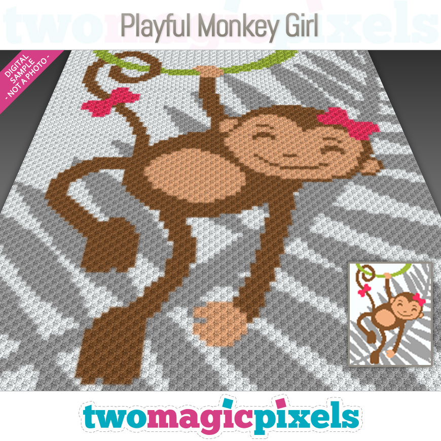 Playful Monkey Girl by Two Magic Pixels