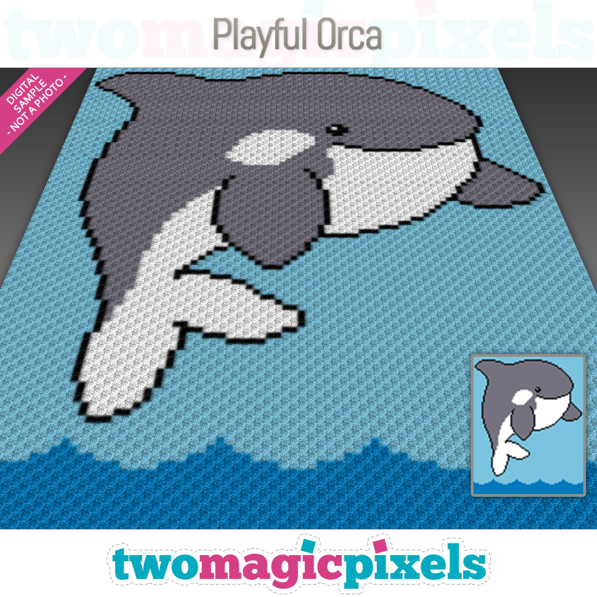 Playful Orca by Two Magic Pixels
