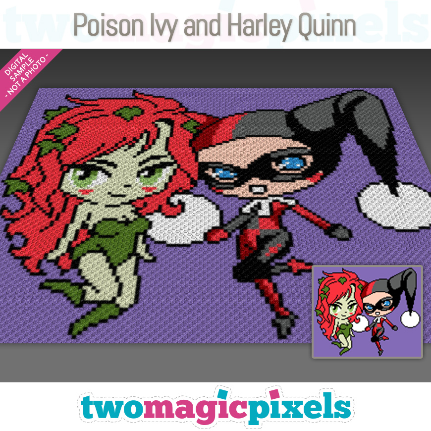 Poison Ivy and Harley Quinn by Two Magic Pixels