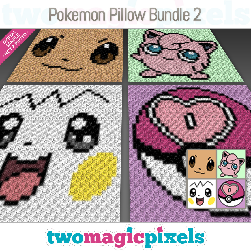 Pokemon Pillow Bundle 2 by Two Magic Pixels
