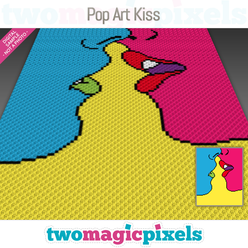 Pop Art Kiss by Two Magic Pixels