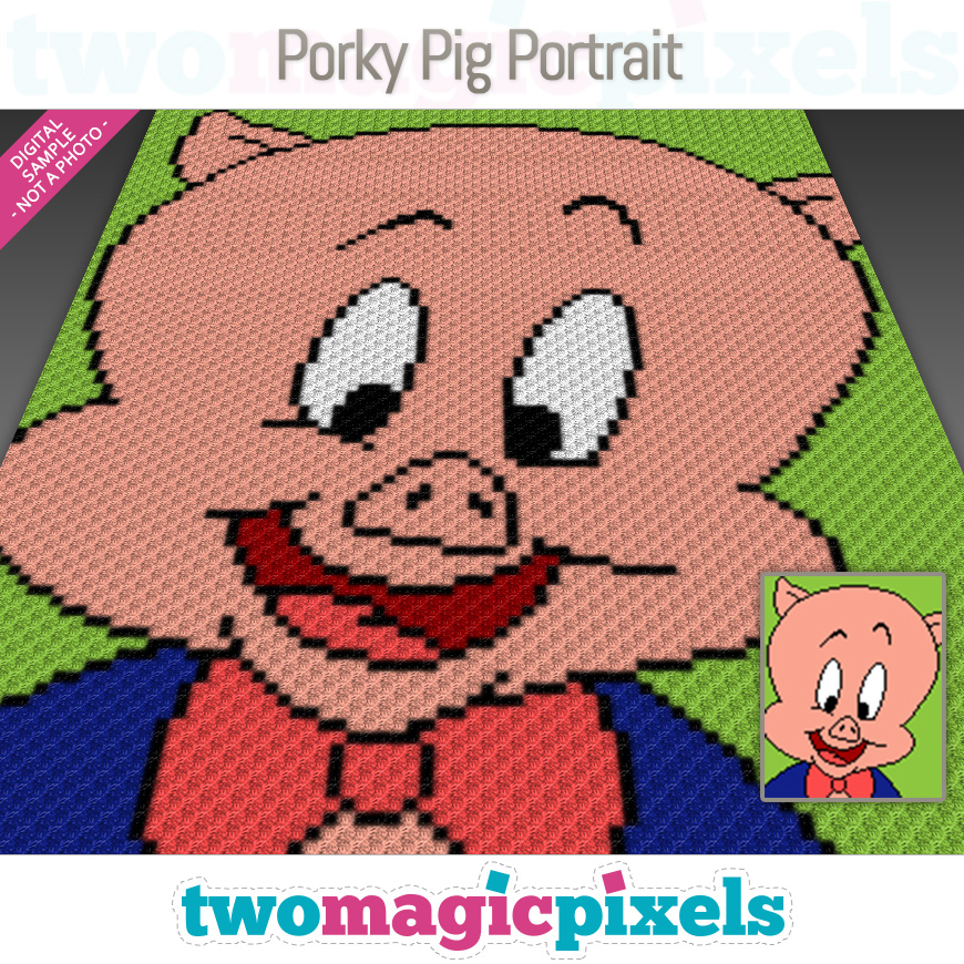Porky Pig Portrait by Two Magic Pixels