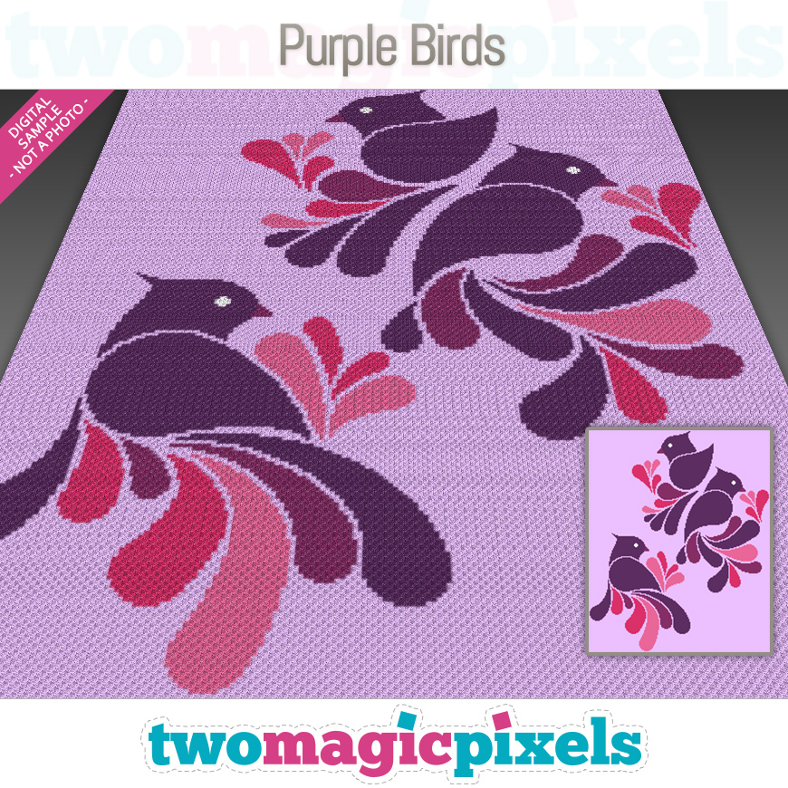Purple Birds by Two Magic Pixels