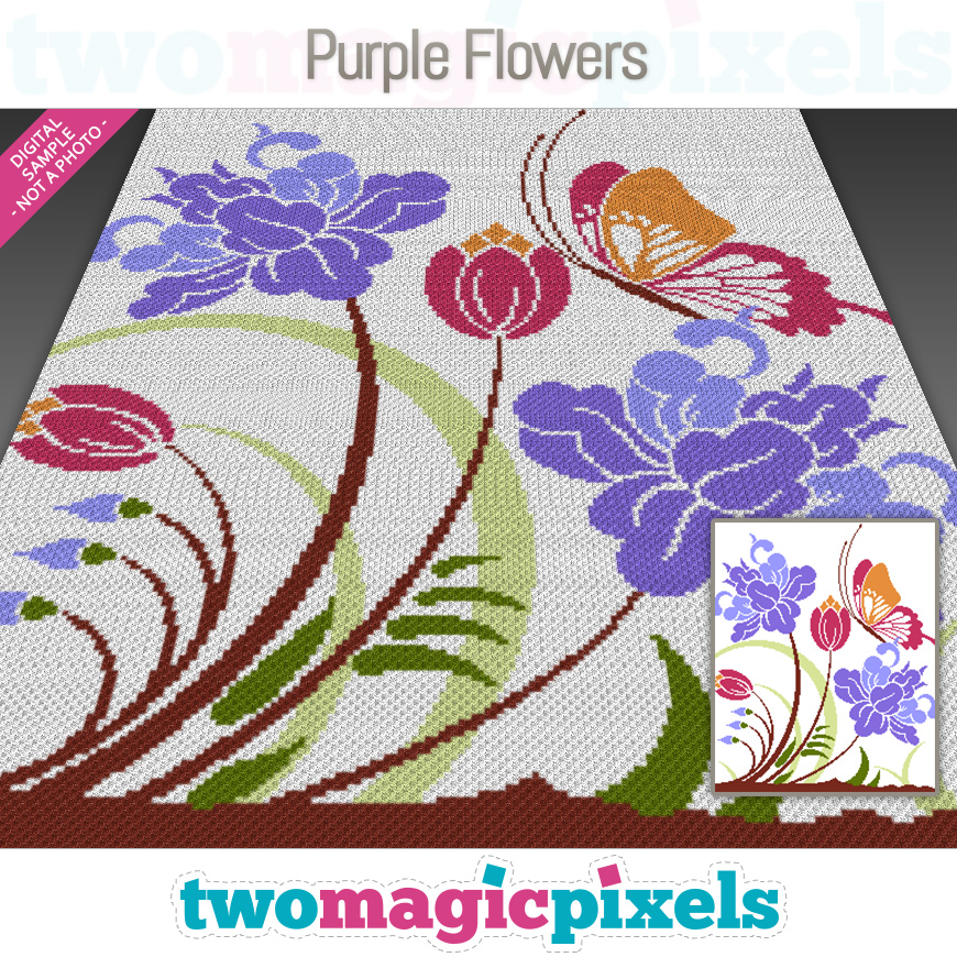 Purple Flowers by Two Magic Pixels