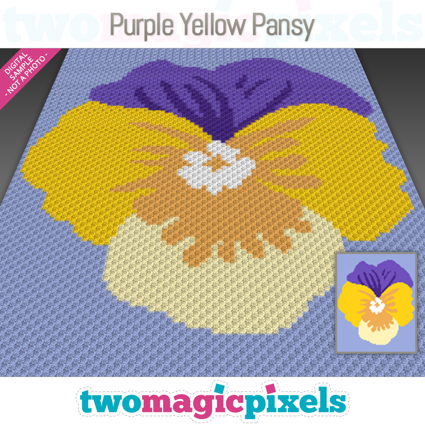 Purple Yellow Pansy by Two Magic Pixels