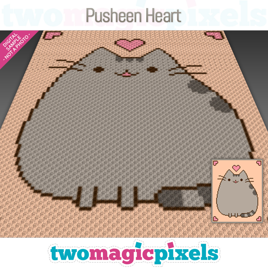 Pusheen Heart by Two Magic Pixels