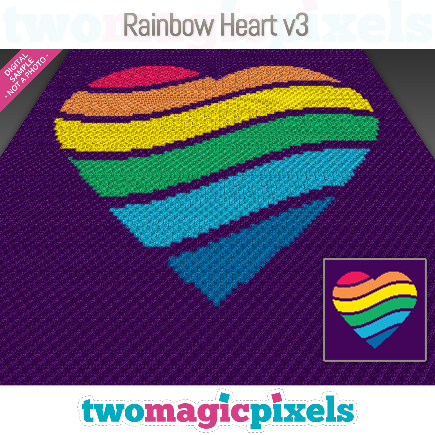 Rainbow Heart v3 by Two Magic Pixels