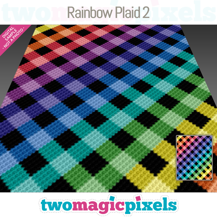 Rainbow Plaid 2 by Two Magic Pixels