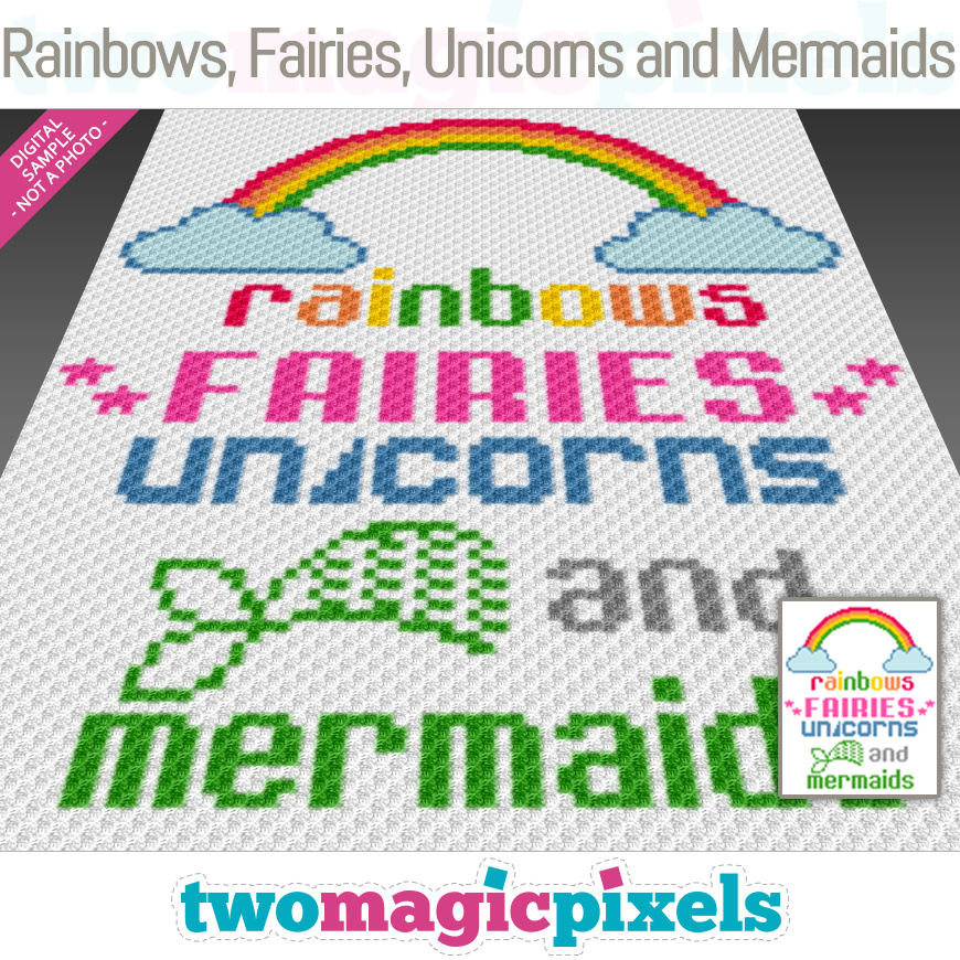 Rainbows, Fairies, Unicorns and Mermaids by Two Magic Pixels Rainbows, Fairies, Unicorns and Mermaids by Two Magic Pixels