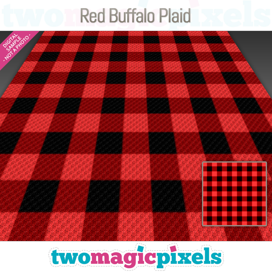 Red Buffalo Plaid by Two Magic Pixels