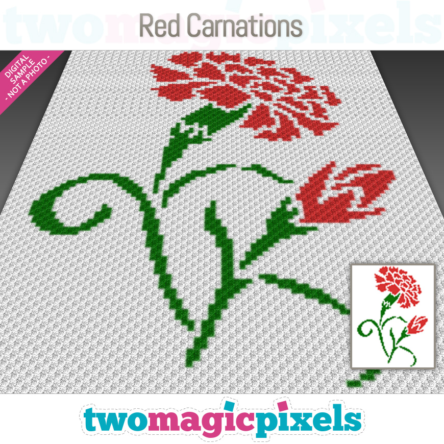 Red Carnations by Two Magic Pixels
