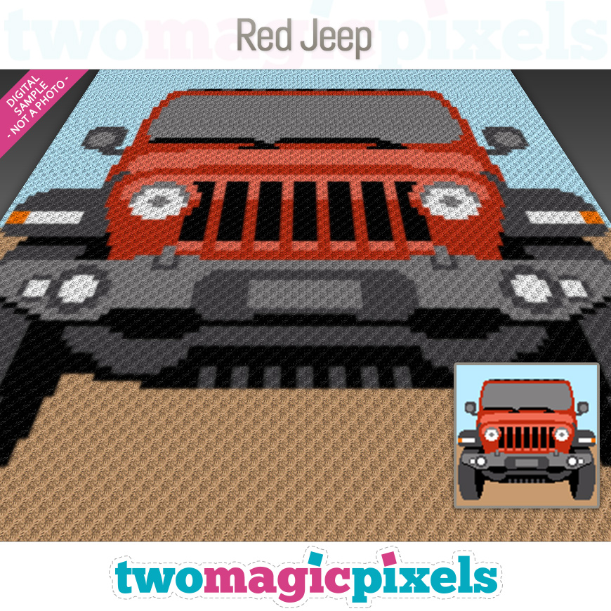 Red Jeep by Two Magic Pixels