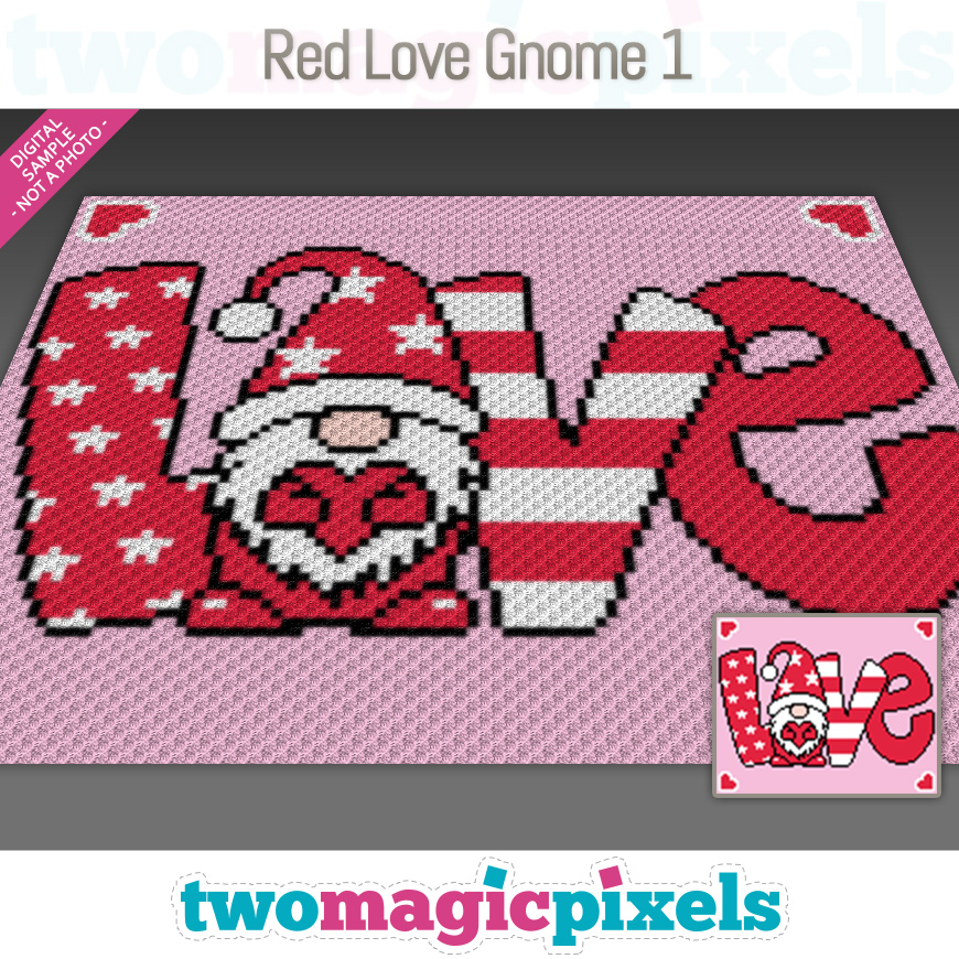 Red Love Gnome 1 by Two Magic Pixels