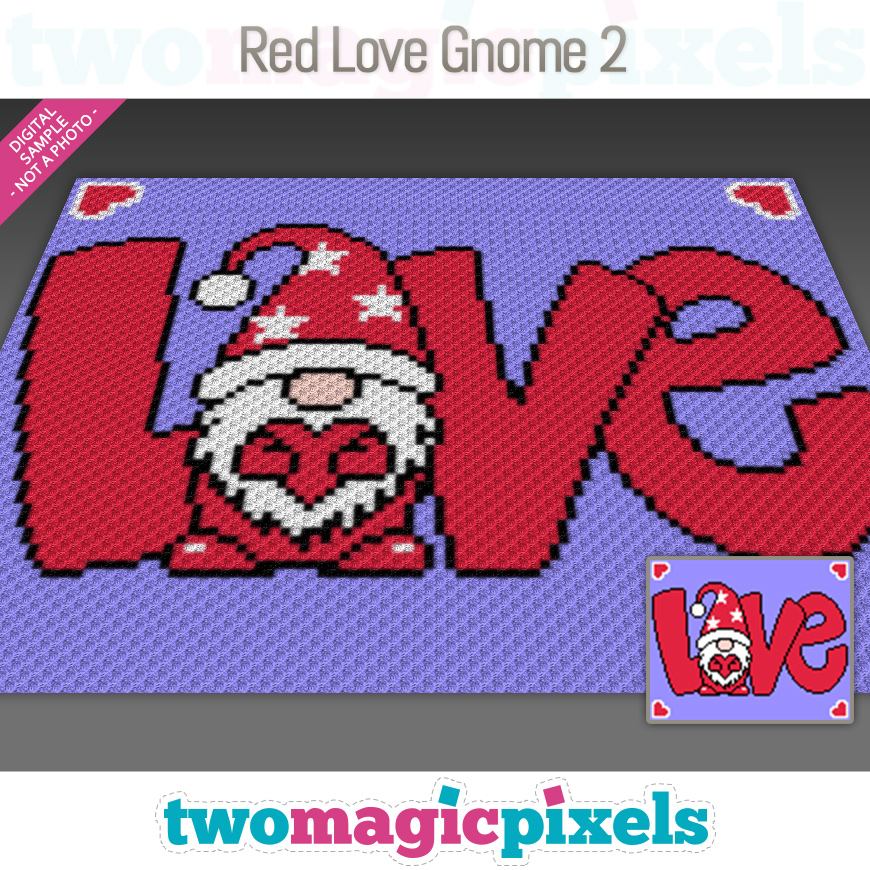 Red Love Gnome 2 by Two Magic Pixels