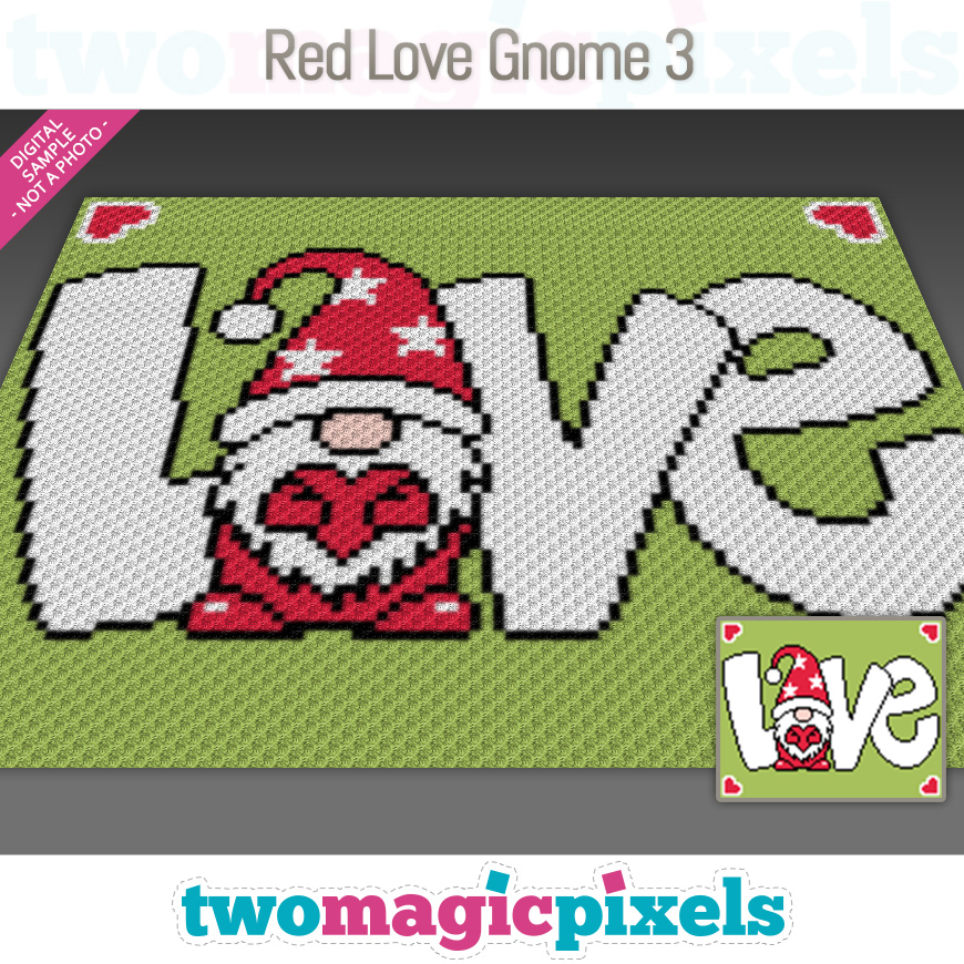 Red Love Gnome 3 by Two Magic Pixels