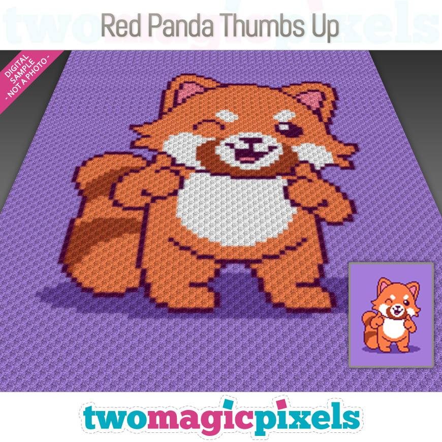 Red Panda Thumbs Up by Two Magic Pixels