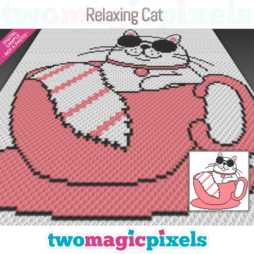 Relaxing Cat by Two Magic Pixels